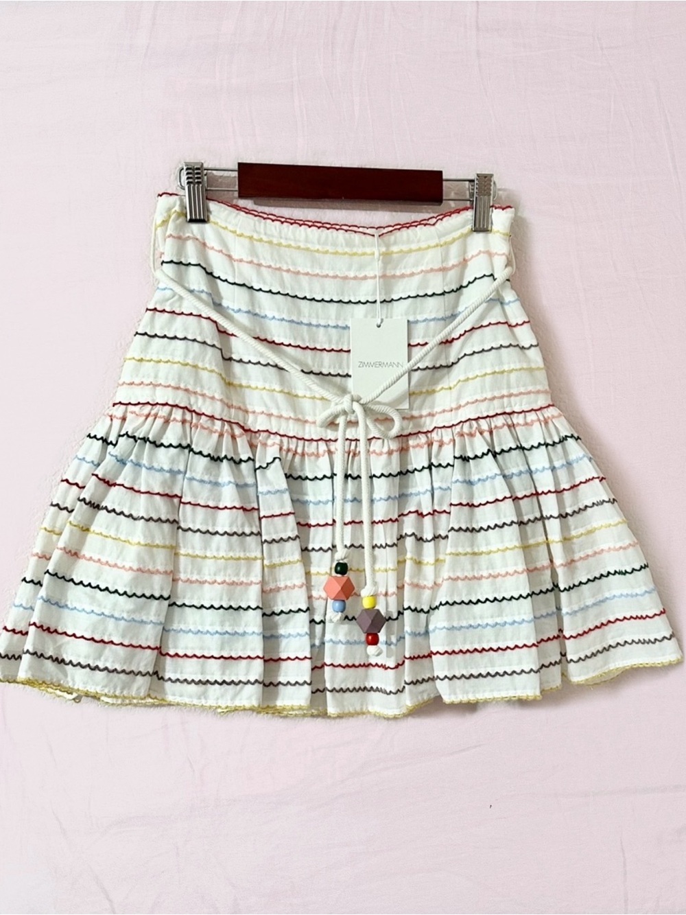 Zimmermann Skirt Zinnia Scallop Stripe - Picture 2 of 7